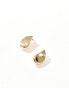 Фото #4 товара ASOS DESIGN 14k gold plated stud earrings with teardrop detail