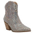 Фото #2 товара Matisse Harlow Rhinestone Snip Toe Cowboy Booties Womens Silver Casual Boots HAR