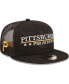 Фото #2 товара Men's Black Pittsburgh Pirates Patriot Trucker 9FIFTY Snapback Hat