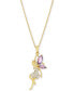 Pink Amethyst (5/8 ct. t.w.) & White Topaz (1/5 ct. t.w.) Fairy 18" Pendant Necklace in 14k Gold-Plated Sterling Silver