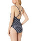Фото #2 товара Women's Printed Cut-Out One-Piece Swimsuit