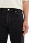 Weekday klean straight leg jeans in black Getuntes Schwarz, W34 L34 - фото #4