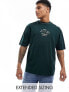 Фото #1 товара ASOS DESIGN oversized t-shirt in dark green with cricket chest print