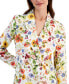 ფოტო #3 პროდუქტის Women's Floral-Printed Linen-Blend Blazer