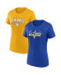 Фото #1 товара Women's Royal, Gold Los Angeles Rams Fan T-shirt Combo Set