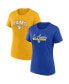 ფოტო #1 პროდუქტის Women's Royal, Gold Los Angeles Rams Fan T-shirt Combo Set