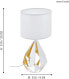 Eglo Carlton 1 Pendant Light 1 Bulb Vintage Retro Steel Pendant Light, Colour: White, honey gold, Fitting: E27, diameter 31 cm