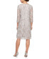 Women's Floral Embroidered Mesh Jacket Sheath Dress