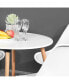 Фото #6 товара Round Dining Table With Beech Wood Legs, Modern Wooden Kitchen Table For Dining Room Kitchen (White)