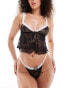 Фото #1 товара Wild Lovers Exclusive lace tie corset in black