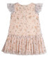 Little Girls Embroidered Sequin Mesh Dress