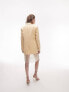 Topshop co-ord straight fitting blazer in straw light yellow