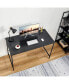 Фото #5 товара 47.2"W X 23.6" D X 29.6"H Metal Frame Home Office Writing Desk - Full Black