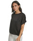 ფოტო #3 პროდუქტის Women's Short-Sleeve Satin Top