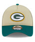 ფოტო #3 პროდუქტის Men's Tan, Green Green Bay Packers All Day A-Frame Trucker 9FORTY Adjustable Hat