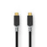 Nedis CCBW64020AT10 - 1 m - USB C - USB C - USB4 Gen 2x2 - 2000 Mbit/s - Black - Silver
