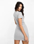 Фото #2 товара I Saw It First ribbed bodycon mini t-shirt dress in light grey