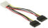 Фото #1 товара InLine Internal Power Y-Cable 1x 5.25" / 2x SATA power 0.20m