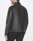 ფოტო #6 პროდუქტის Men's Faux-Leather Motto Jacket