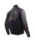 Фото #3 товара Men's Black Phoenix Suns Gold Stitch Varsity Jacket