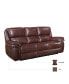 Фото #5 товара White Label Colin 87" Leather Match Lay Flat Double Reclining Sofa
