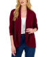 Фото #1 товара Women's Shawl-Collar Curved-Hem Cardigan, Created for Macy's