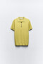 Plain knit polo shirt