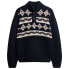SUPERDRY Chunky Knit Patterned Henley Sweater