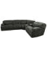 Фото #3 товара Sebaston 5-Pc. Fabric Sectional with 3 Power Motion Recliners and 1 USB Console, Created for Macy's