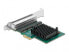 Delock 89025 - Internal - Wired - PCI Express - Ethernet - 1000 Mbit/s - Black - Green - Metallic