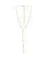 ფოტო #1 პროდუქტის 18K Gold Plated Dainty Crystal Lariat Necklace