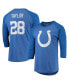 Men's Threads Jonathan Taylor Royal Indianapolis Colts Name and Number Team Colorway Tri-Blend 3/4 Raglan Sleeve Player T-shirt