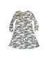 Фото #1 товара Платье для малышей Bellabu Bear серое военное длинное - девочки