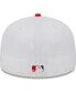 Фото #2 товара Men's White, Red St. Louis Cardinals Optic 59FIFTY Fitted Hat