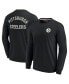 ფოტო #1 პროდუქტის Men's and Women's Black Pittsburgh Steelers Super Soft Long Sleeve T-shirt