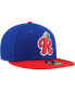 Фото #4 товара Men's Royal Reading Fightin Phils Authentic Collection 59FIFTY Fitted Hat