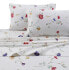 Фото #1 товара Flannel Floral Garden 170-GSM Cotton Extra Deep Pocket Printed Cal King Sheet Set