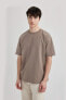 Erkek T-shirt C5277ax/bn576 Lt.brown