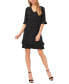 ფოტო #1 პროდუქტის Women's Floral Print V-Neck Ruffled Shift Dress