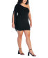 Plus Size One Shoulder Drape Bodycon Dress