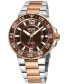 ფოტო #1 პროდუქტის Men's Riverside Two Tone Stainless Steel Watch 42mm