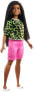 Фото #1 товара Кукла Barbie Fashionistas Doll 144 Барби брюнетка модница,с косичками ,неоновый стиль