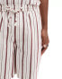 Фото #5 товара ASOS DESIGN co-ord fit shorts in contrast red stripe