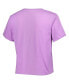 Women's Purple Ohio State Buckeyes Core Fashion Cropped T-shirt