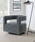 Lunar 28" Stain-Resistant Fabric Swivel Chair