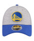 ფოტო #4 პროდუქტის Men's Heather Gray/Royal Golden State Warriors Active Digi-Tech Two-Tone 9Forty Adjustable Hat