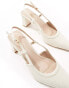 RAID Lerai slingback courts in cream linen