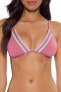 Фото #1 товара Soluna Swim Women's 246305 Sun Beam Halter Bikini Top Swimwear Mulberry Size D