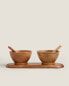 Фото #3 товара Wooden salt and pepper shaker set with base