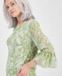 Women's Trop Toile Bell-Sleeve Top, Created for Macy's